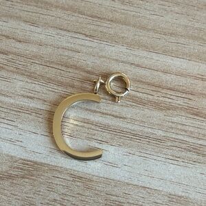 Stainless Steel 1” Gold Initial ‘C’ Pendant
